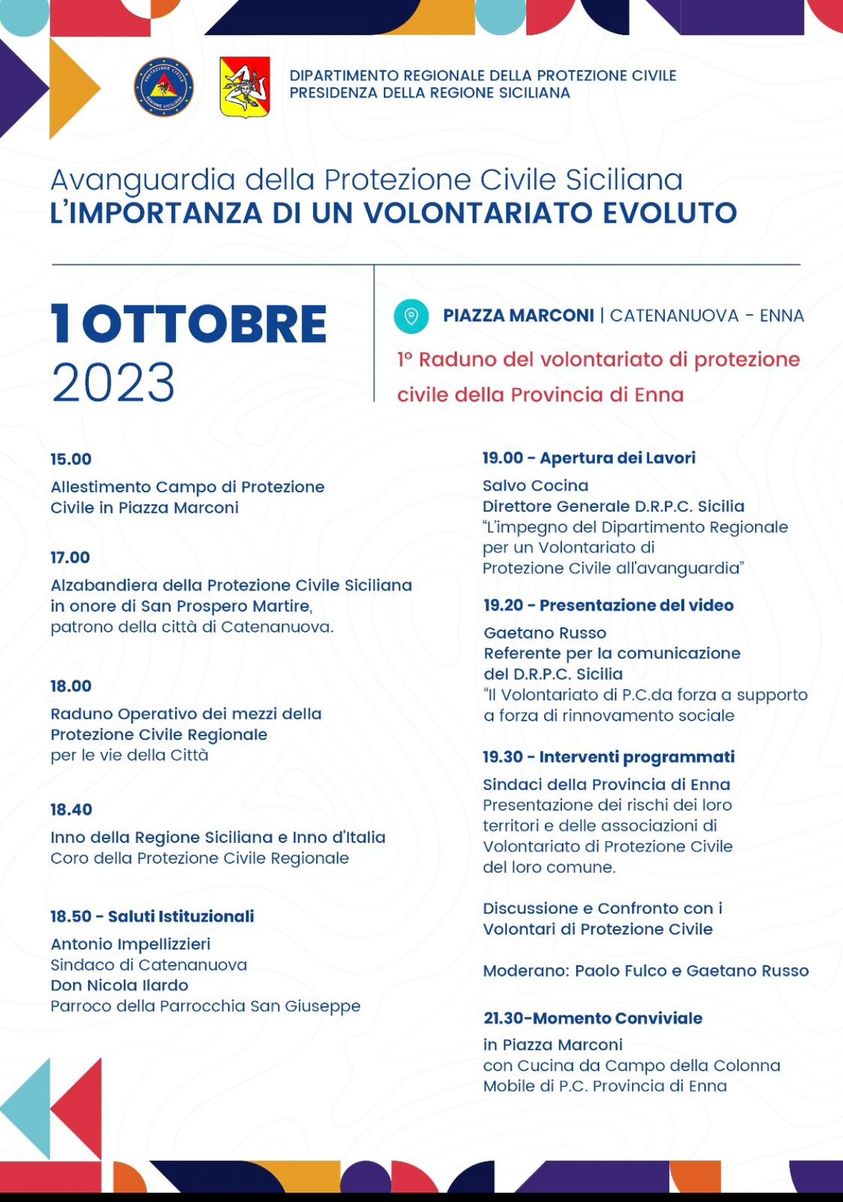 Catenanuova (EN) - Domenica il &rsquo;&rsquo;Primo raduno del volontariato di protezione civile della provincia di Enna&rsquo;&rsquo;