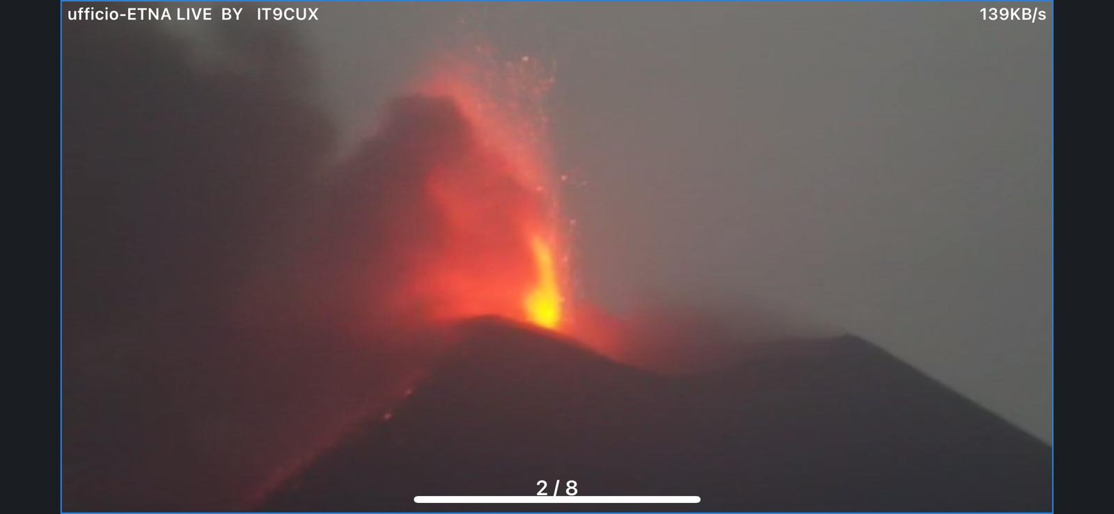 Aggiornamento Etna, cessata l’attività stromboliana al Cratere di Sud-Est