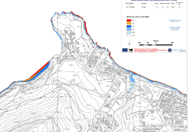 Mappe delle aree allagabili a seguito di onde anomale