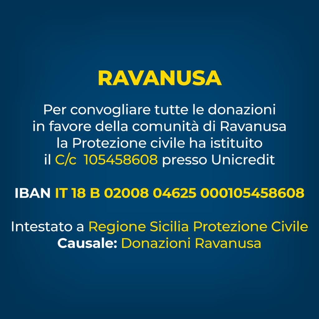 Ravanusa, attivato conto corrente dedicato per canalizzare le libere elargizioni da parte dei cittadini in favore delle famiglie delle vittime