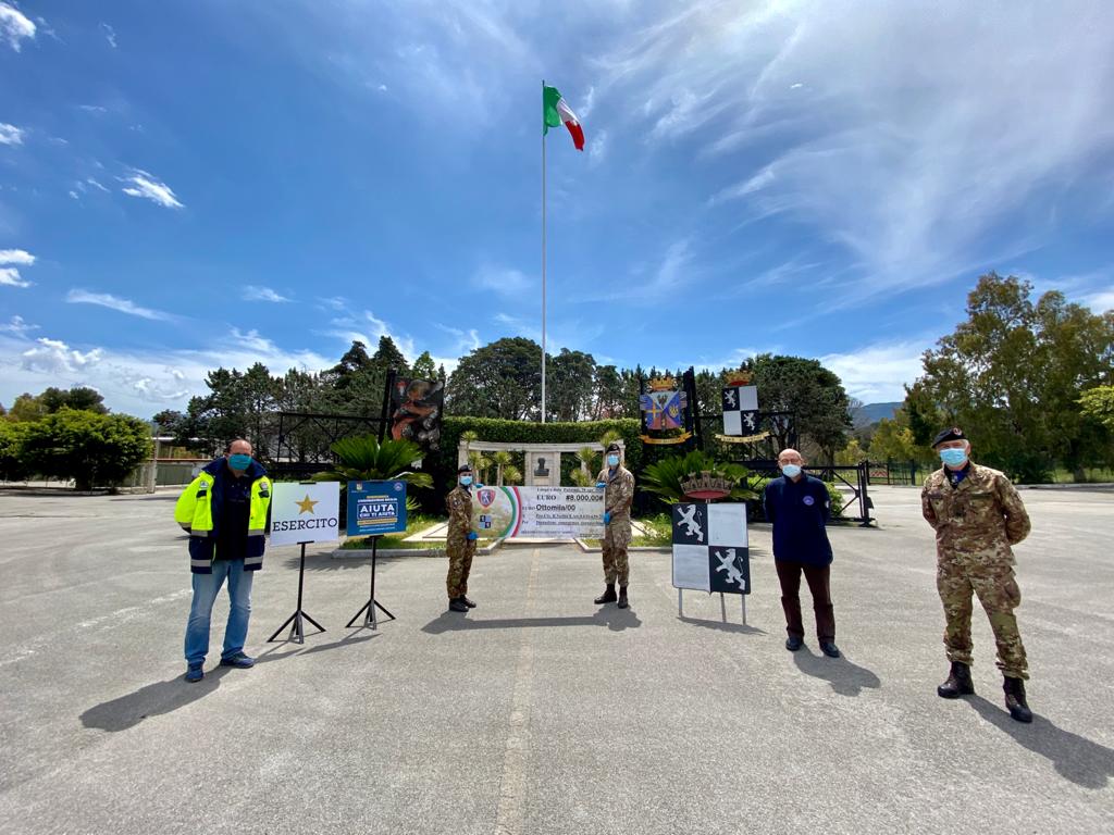 COVID 19: il Reggimento Logistico Aosta dona 8.000 euro al DRPC Sicilia