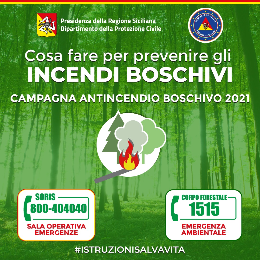 Rischio incendi e ondate di calore. Avviso Straordinario di Protezione Civile del 30 luglio 2021. Stato di PREALLERTA e di ATTENZIONE fino al 6 agosto