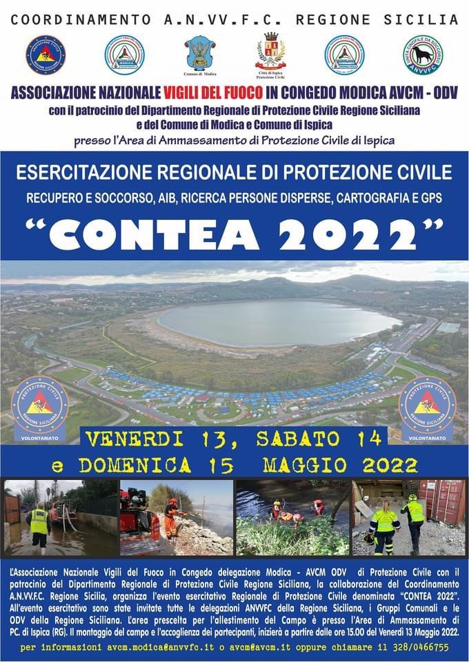 ISPICA (RG), da venerdì 13 a domenica 15 maggio  si svolgerà l’esercitazione regionale di protezione civile "Contea 2022"