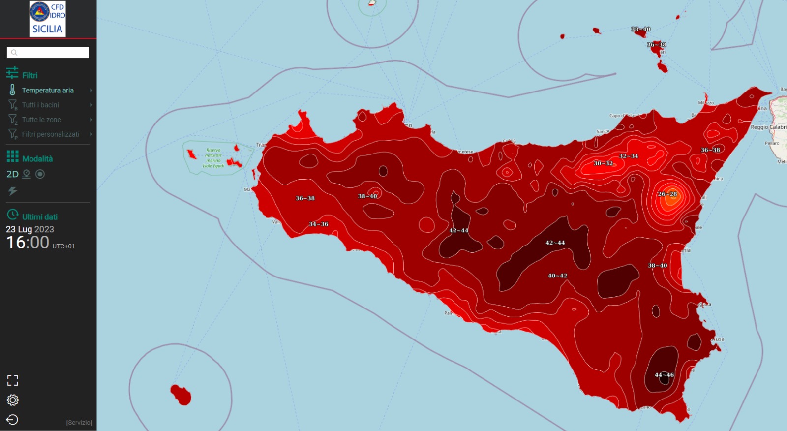 23 LUGLIO 2023. EMERGENZA ONDATE DI CALORE E BLACKOUT ELETTRICI NEL CATANESE. Le raccomandazioni e il lavoro di monitoraggio della Protezione civile siciliana 