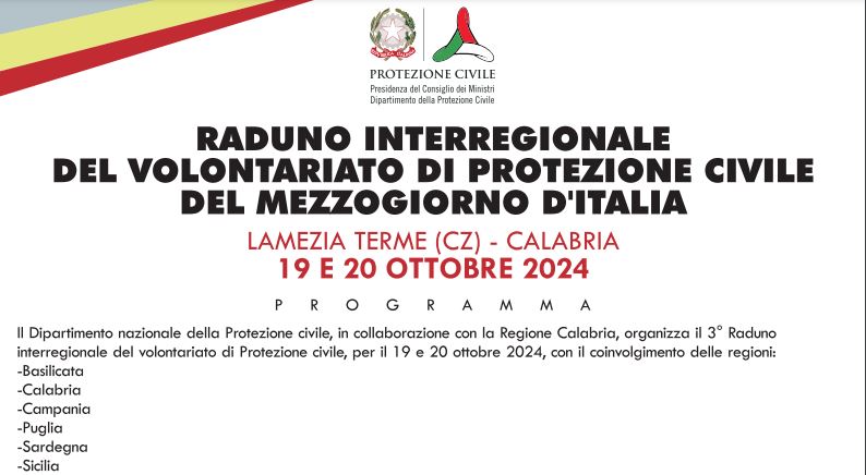 Sicilia presente al terzo raduno raduno interregionale del volontariato di protezione civile